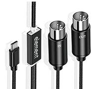 Cpolebev MIDI una USB C Type C Cable USB MIDI Converter con Luz Indicadora para Computadora de óRgano ElectróNico
