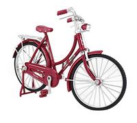 Cpolebev Mini 1:10 Modelo de AleacióN Bicicleta Diecast Metal Dedo Bicicleta de MontañA Retro Bicicleta Adulto Coleccionable Juguete para NiñOs, Estilo 2 Rojo