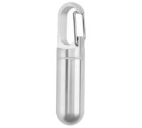 Cpolebev Mini Caja Almacenamiento Sellada para Pastillas Contenedor Pastillas Caja Almacenamiento Acero Inoxidable Impermeable para Viajes Aire Libre BotiquíN Primeros Auxilios (PequeñO)