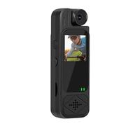 Cpolebev Mini Cámara HD 1080P, Grabadora de Vídeo Digital Portátil, Cámara Corporal con Visión por Infrarrojos, Videocámara Deportiva Compacta DV