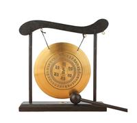Cpolebev Mini Escritorio Gong Mesa CarillóN de Viento Instrumento de PercusióN Platillos Gongs con Mazo para DecoracióN del Hogar Regalo de InauguracióN-B