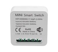 Cpolebev Mini Interruptor de Relé WiFi Inteligente, MóDulo de Interruptor de Luz con Temporizador de Bricolaje AplicacióN Smart Life/Tuya, Control Remoto InaláMbrico
