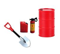 Cpolebev Mini Pala, Tanque de Combustible, Tambor de Aceite, Extintor de Incendios, DecoracióN para Axial SCX24 C10 JLU 1/24 RC Car