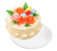 Cpolebev Mini Pastel Falso de Comida Pequeña, Modelo de Artificial, Decoración Vintage, Adornos para Pasteles, Pastel Pequeño de Resina de Imitación A