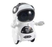 Cpolebev Mini Robot de Bolsillo RC para NiñOs con ConversacióN de DiáLogo Interactivo, Reconocimiento de Voz, GrabacióN de Chat, Canto y Baile