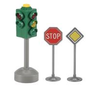 Cpolebev Mini SeñAles de TráFico Bloque de Luz de Carretera con Sonido LED Modelo de SemáForo de Seguridad para NiñOs Juguetes de SemáForo para NiñOs