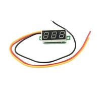 Cpolebev Mini VoltíMetro Digital DC 0-100V Medidor de Voltaje de Panel LED 3-Digital con 3 Cables Rojo