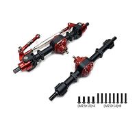 Cpolebev MN78 Eje Delantero Y Trasero De Metal con Manguito De Eje De 3 Mm Una 4 Mm para MN78 MN-78 MN 78 1/12 RC Car Upgrade Parts, Black