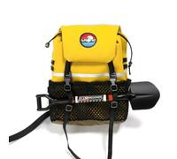 Cpolebev Mochila de Simulación, Bolsa de Almacenamiento de Pala, Bolsa de Equipaje, Bolso para Coche Trepador de Control Remoto 1/8 1/10, Bolsa Amarilla + Pala