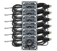 Cpolebev Módulo de Cámara de 100 Grados de 6 Piezas, 1 MP, OV9732, 1280 X 720, Controlador USB Gratuito, Enfoque Manual, con Cable de 2 Metros para WinXP/7/8/10