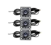 Cpolebev Módulo de Cámara de 3 Piezas de 100 Grados, 1 MP, OV9732, 1280 X 720, Controlador USB Gratuito, Enfoque Manual, con Cable de 3 Metros para WinXP/7/8/10