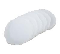 Cpolebev Molde de Resina para Posavasos de 6 Piezas, Molde de Geoda de Silicona Grande, Molde de Forma de Irregular, Molde de Bandeja de Epoxi DIY, Molde de FundicióN para Posavasos
