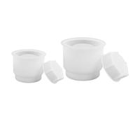 Cpolebev Molde de Silicona para Tarro, Molde de Resina para Tarro con Tapas, 2 Juegos de Moldes para Tarro de Vela de Diferentes TamañOs, Molde de FundicióN de Resina Epoxi