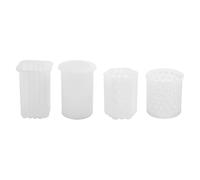 Cpolebev Molde de Silicona para Velas, Paquete de 4 Moldes de Silicona, Moldes de Silicona 3D, Moldes de Velas para Verter Velas, Juego de Bricolaje