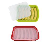 Cpolebev Molde para Hacer Salchichas, Silicona, Molde para Hacer Salchichas y Jamón DIY, Hogar de Cocina, Molde para Herramientas para Hornear