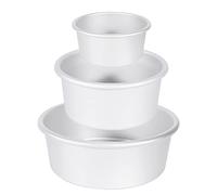 Cpolebev Molde para Pasteles, Moldes Redondos para Pasteles, Juego de Aluminio Antiadherente y una Prueba de Fugas, para Pasteles de