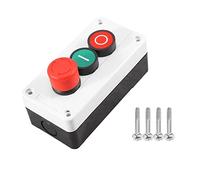 Cpolebev Momentaneo Interruptor NC de Parada de Emergencia NO Rojo Verde Estacion 600V 10A
