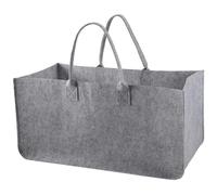 Cpolebev Monedero de fieltro, bolsa de almacenamiento de fieltro Bolsa de compras informal de gran capacidad - gris