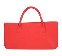 Cpolebev Monedero de fieltro, bolsa de almacenamiento de fieltro Bolsa de compras informal de gran capacidad - rojo