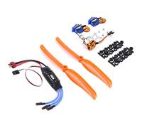 Cpolebev Motor Sin Escobillas 2212 1400KV+30A ESC+Servos SG90+HéLice 8060 para AvióN FPV RC