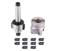 Cpolebev MT2 M10&50mm Cortador fresa de cara + 10 pzs APMT1604 Llave de insercion de carburo CNC