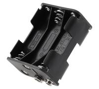 Cpolebev Muelle de Carga de Doble Lado 6 x 1.5 V AA Sostenedor Caja Soporte de bateria Negro