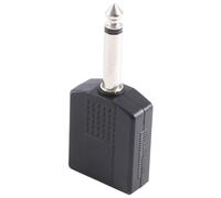 Cpolebev Negro 6,35 1/4 Pulgada Macho a Hembra Doble Mono Y Cable de Adaptador de Audio PA