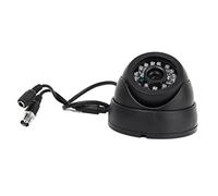 Cpolebev Negro Camaras de vigilancia PAL 1/3" CMOS 700TVL 24 LED IR Corte 3,6 mm Camara de CCTV de cupula Interior de Seguridad