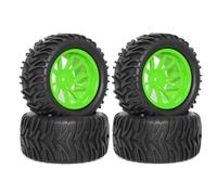 Cpolebev NeumáTicos RC 1/10 NeumáTicos y Ruedas para Camiones NeumáTicos para Camiones con Control Remoto Verde