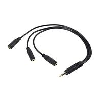 Cpolebev Odial(R) Cable Divisor De Audio Estereo De 3,5 Mm Chapado En 3.5 Mm (1/8 Pulg.) Trrs Enchufe Estereo Macho A 3 X 1/8 Pulgada 3.5 Mm Jack Estereo Hembra 1 Entrada 3 Salidas