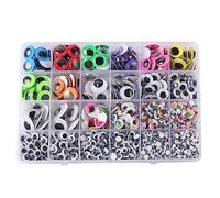 Cpolebev Ojos Temblorosos de Colores, Autoadhesivos, Ojos Saltones, 4 Mm-25 Mm, FabricacióN de Juguetes DIY, Pegatinas para Ojos PequeñOs, Ojos Movibles en y Negro