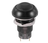 Cpolebev On-Off Interruptor De BotÓN A PresiÓN Impermeable De 12 Mm SPST 2A IP67, Negro