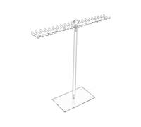 Cpolebev Organizador de Collares de Acrílico, Soporte Transparente para Collares, Estante para Colgar Organizador de Joyas con Bilaterales