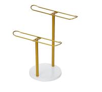 Cpolebev Organizador de Soporte para Diadema 2 Niveles, Soporte de Exhibición de para el Cabello, Organizador de Diadema, Almacenamiento de Cuerdas para el Cabello, Accesorios, Pulseras