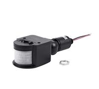 Cpolebev Outdoor Interruptor De Sensor De Movimiento Infrarrojo AutomÁTico PIR De 12V DC Para Luz LED, Negro