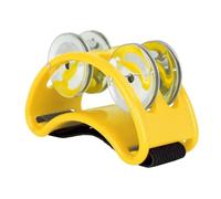 Cpolebev Pandereta de Pie con Sonido Potente Pandereta de Pie Ajustable con Instrumento Musical para Cantar en Amarillo