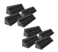Cpolebev Paneles AcúSticos de 8 Piezas de Espuma Insonorizada AcúStica de Estudio, Esquina de Trampa de Graves para Tratamiento de Sonido, CuñAs de Paneles de Sonido, 12X12X48Cm
