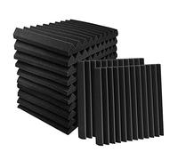 Cpolebev Paneles de Espuma AcúStica CuñAs Paquete de 24 Paneles AcúSticos 1 X 12 X 12 Pulgadas Azulejos Absorbentes de Sonido de Estudio Techo de GrabacióN