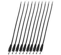 Cpolebev Paquete de 10 Conectores Macho AlimentacióN CC de 3,5 Mm X 1,35 Mm una Cable Desnudo Cable de AlimentacióN de de Cerdo de Extremo Abierto 3,5X1,35 Mm para AlimentacióN de CC