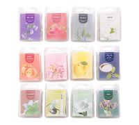 Cpolebev Paquete de 12 Ceras Perfumadas para Derretir Cuadrada, Perfumada para Derretir, de Soja para Calentadores, Juego de Regalo Cuadrado de, en Polvo para BebéS