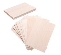Cpolebev Paquete de 15 Hojas de Madera Sin Terminar, Tablero de Madera Fina de Madera de para Casa, AvióN, Manualidades, Adornos de Bricolaje
