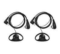 Cpolebev (Paquete de 2 2 Ptt con Clip en Oreja Forma de D Avanzada Auricular Micrófono para Radios de 2 Vías Gp88S Gp300 Gp68 Gp2000 Gp88 Gp3188 Cp040 Cp1200 A8 A6 A10 A12