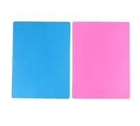 Cpolebev Paquete de 2 Hojas Extra Grandes de Silicona A3 para Manualidades, Moldes para FundicióN de Joyas, Alfombrilla Multiusos Impermeable Antiadherente Resistente Al, Azul y Rosa