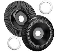 Cpolebev Paquete de 2 Muelas Abrasivas de Madera para Amoladora Angular de Madera de 125 Mm Fresa de Madera del Disco de Fresado