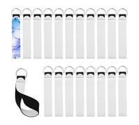 Cpolebev Paquete de 20 Llaveros VacíOs en para SublimacióN, Llaveros de Neopreno en, Pulseras de SublimacióN, Colgantes en con