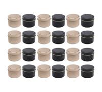 Cpolebev Paquete de 24 Latas de Lata de Velas con Tapas, 4 Onzas, Tarros de Metal para Velas para Hacer Velas, Manualidades, Recuerdos de Fiesta y Regalos