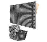 Cpolebev Paquete de 24 Paneles de Espuma Autoadhesivos A Prueba de Sonido, Paneles AcúSticos de 2 Pulgadas X 12 Pulgadas X 12 Pulgadas, para Oficina de Estudio en Casa