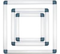 Cpolebev Paquete de 3 Aros Cuadrados para Bordar, Aros para Punto de, Aros para Perforar Agujas, para Bordar y Acolchar, Azul