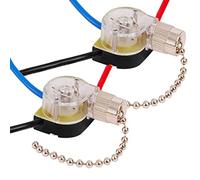 Cpolebev Paquete de 3 Interruptores de Luz Ventilador Techo ZE-110 Interruptor Ventilador 3 VíAs Interruptor Ventilador Velocidad Interruptor Cadena de TraccióN Techo Reemplazo (NíQuel)