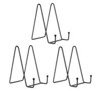 Cpolebev Paquete de 3 Soportes de Exhibición para Platos Grandes, Soportes para Platos de 10 Pulgadas de Alto para Exhibición, Soporte para de Fotos de Metal, Caballete Grande